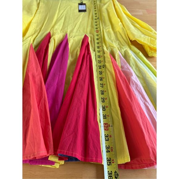 Athina Mini Rainbow Flowy Dress NWT Size Medium - Picture 7 of 13
